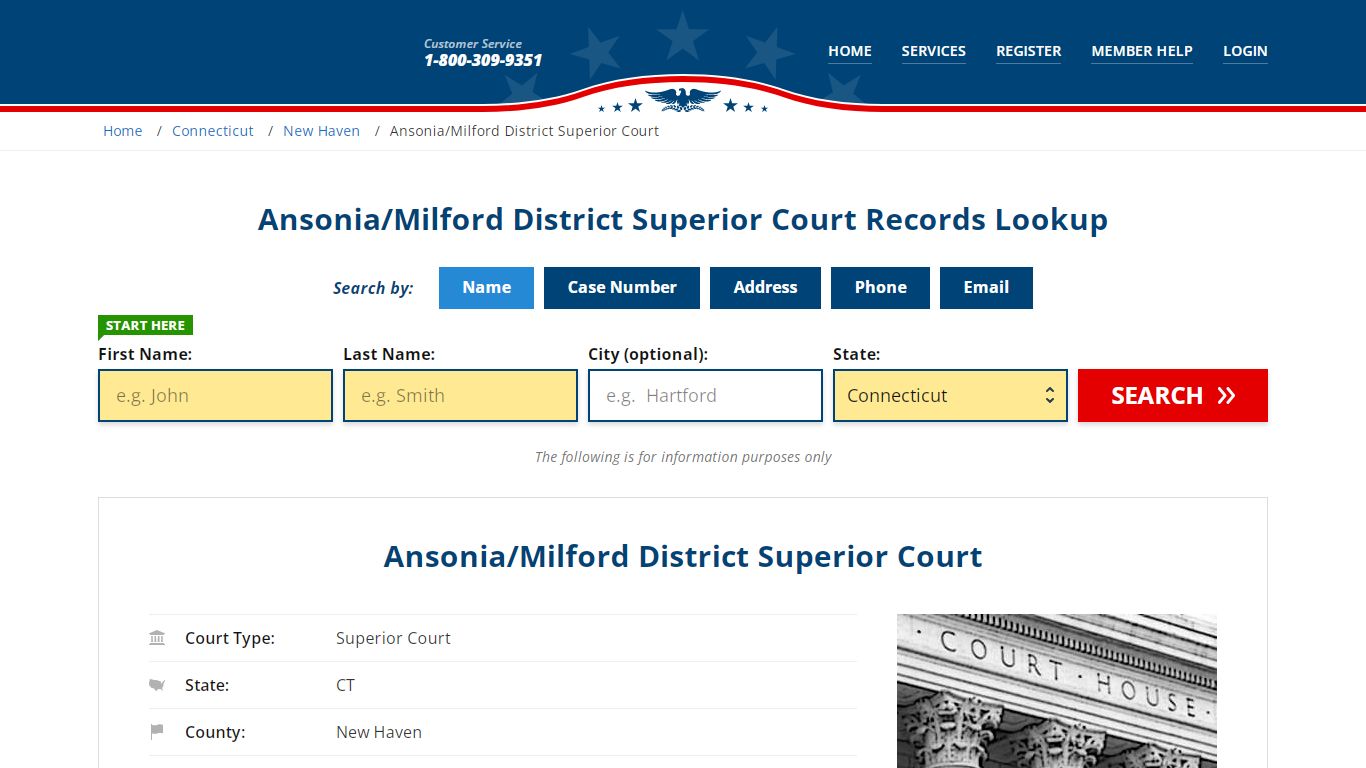 Ansonia/Milford District Superior Court Records Lookup